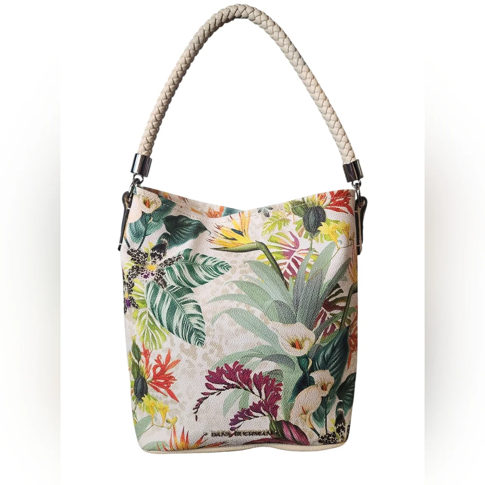 Dana Buchman Floral Print Hobo Bag - Picture 2 of 11